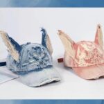 Waste Soil Wind Y2g Doberman Ear Baseball Cap Worn Looking Washed-out Denim - Image 3