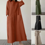 Autumn Solid Elegant Dress For Women - Image 10