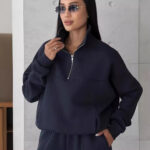 Y2K Winter Jogging Women Two Piece Set Female Zipper Coat Casual Pants Tracksuit Autumn Jacket Fashion Contrast Sport Wear Set - Image 6