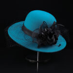 Net Yarn Flowers Woolen Basin Hat Female European And American French Hepburn Style - Image 9