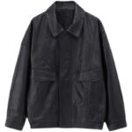 Women's Loose Pu Leather Short Retro Coat - Image 5