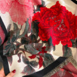 Retro Floral Artificial Cashmere Scarf Women's Thick Warm Scarf - Image 6