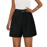 Elastic High Waist Wide Leg Casual Shorts - Image 8