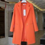 Mid-length Suit Spring Women's Long Sleeve Plus Size Nylon Slimming Versatile Straight Style - Image 8
