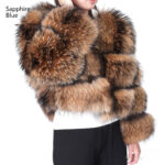 Warm Short Raccoon Fur Women's Clothing Leather Fur Coat - Image 5