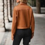 Women's Casual Cropped Casual Jacket - Image 4
