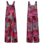 New Women's Ethnic Style Suspender Button Printing Jumpsuit - Image 2