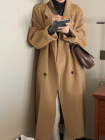 Mid-length Cashmere Coat Women's Casual Thickening - Image 6