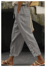 Women's Casual Pants Baggy Straight Trousers - Image 8