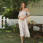 Women's Off Shoulder Strapless Floral Dress - Image 3