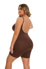 Simple Waist Fitted Belly Contracting And Hip Lifting Exposed Back Beauty Back Boxer Jumpsuit - Image 3