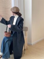 Women’s Hooded Wool Overcoat - Image 7