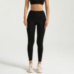 No Awkward Line Peach Butt Yoga Pants High Waist Tummy Control Running Sports Leggings - Image 2