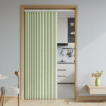 Household Solid Color Folding Partition Door Curtain - Image 8
