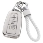 Silver Edge Car Key Cover Cover Matching Car Key Chain Pendant - Image 4