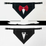 Dog Gentleman Suit Bow Tie Bib Saliva Towel - Image 4