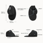 M618XSD Thumb Wheel Ergonomic Three-mode Bluetooth Rechargeable Mouse - Image 4