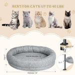 Cat Nest Round Rotating Adjustable Height - Image 5