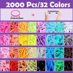 32 Colors Small Hair Rubber Bands With 16 Hair Styling Tools, 2000 Pcs Elastic Girl Baby Hair Ties Mini Hair Bands With Hair Elastic Cutter Hair Accessories Xmas Stuff For Girls Baby Toddlers Kids - Image 3