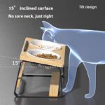 Ceramic Double Bowl Pet Water Feeding Bowl Protect Cervical Spine Cat Food Holder - Image 4
