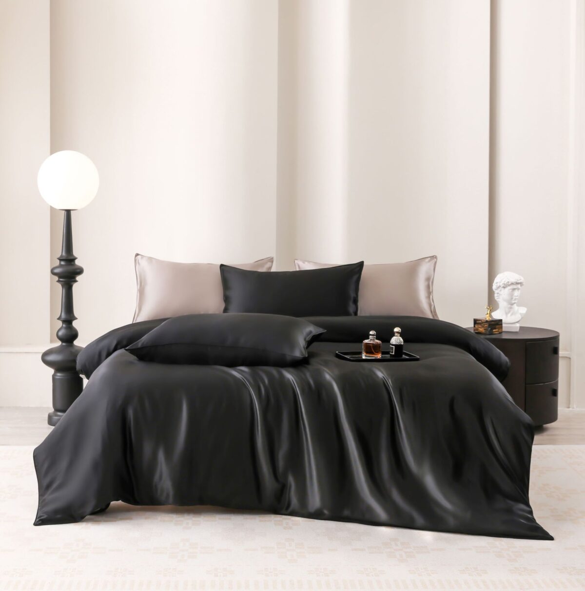 Silk Four-piece Set 19 M Pure Color Pillowcase - Image 8