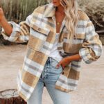 Plaid Button Flannel Woolen Shirt - Image 2