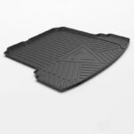Black Carbon Fiber Pattern Car TPE Trunk Pad - Image 6