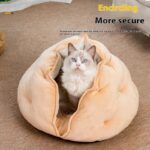 Semi-closed Breathable Four Seasons Universal Dumpling Cat Nest Short Plush - Image 3