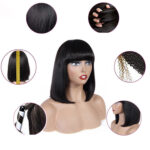 Human Hair Bob Wig Headgear Woven Top Heart Is Natural And Realistic - Image 3