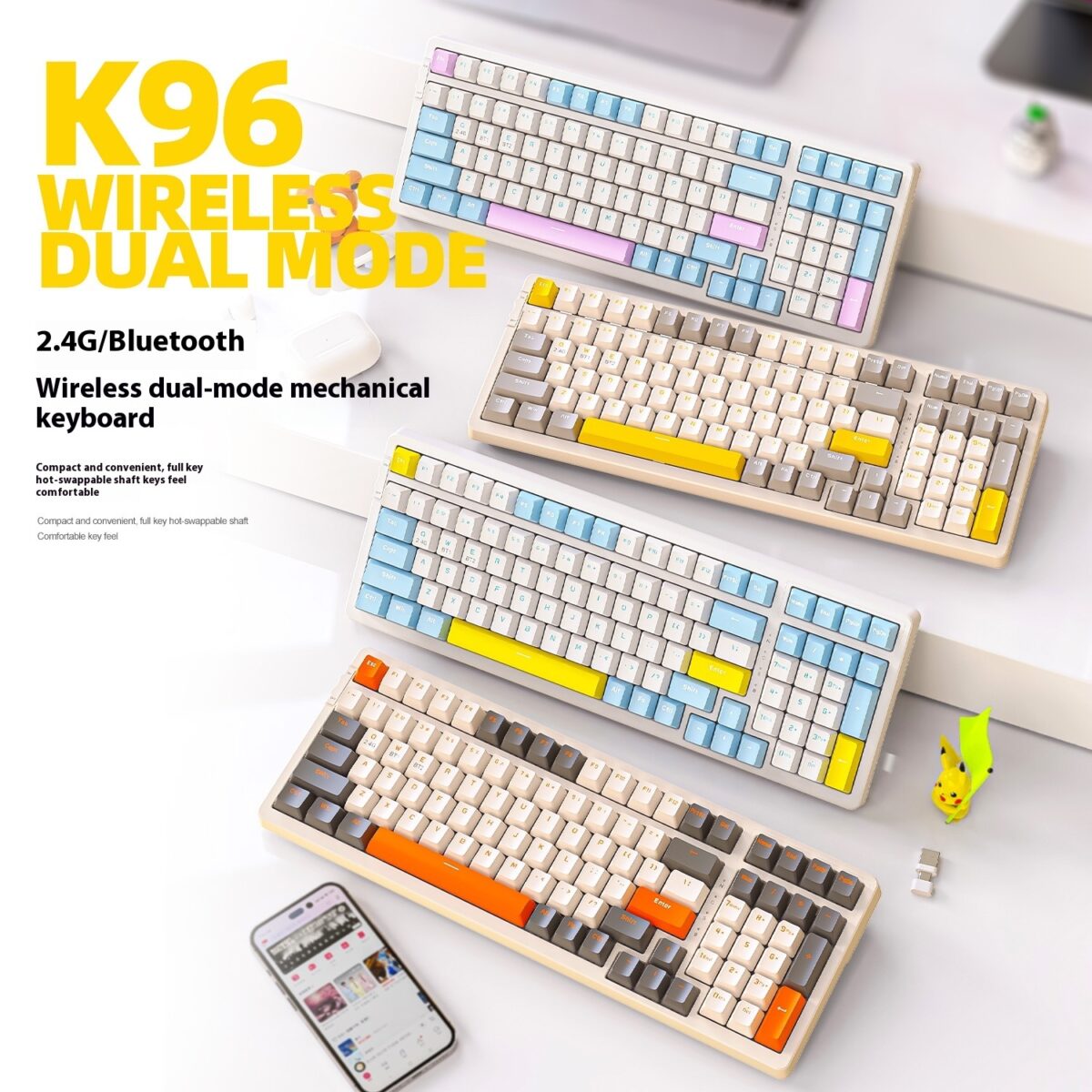 Bluetooth Wireless Dual-mode Mechanical Keyboard - Image 1