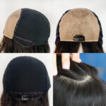 Women's Hand Woven Double Delivery Needle Wig Sheath Real Human Hair Silk Sleeve - Image 3