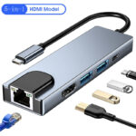 5-in-1 Type-c To HDMI Network Card USB Expansion Dock - Image 6