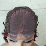 Brazilian Reality Wig Burgundy Lace Headgear 4x4 Loose Wave Lace Wig - Image 5