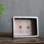 Purple Sand Firewood Burning Rectangular Five-line Basin Pine And Cypress Boxwood Bonsai - Image 5