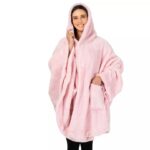 Hooded Cloak Thickened Solid Color Bathrobe - Image 7