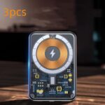 Aluminum Alloy Transparent Magnetic Power Bank Industrial Wind Fast Charging Mobile Power Supply Wireless Charger Large Capacity 10000 MA - Image 4