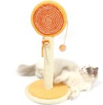 Cat Scratching Post  Cute Kittens Scratch Posts With Hanging Ball Sturdy Post Stable Base Ideal For Indoor Cats Small Large Sizes Kitty Available - Image 2