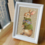 DMC Thread Cross Stitch Kit Sweater Animal Rabbit Decorative Painting - Image 2