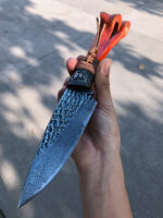 Indian Hand Forged Patterned Steel Knife - Image 3