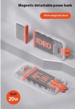 Charge Bank Transparent Magnetic Suction Separation Type 45W Quick Charge Comes With Wire Plug - Image 4