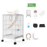 Parrot Xuanfeng Bird Cage With Feeder Toy Grass Nest Breeding Box - Image 8