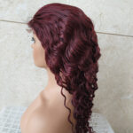 Brazilian Reality Wig Burgundy Lace Headgear 4x4 Loose Wave Lace Wig - Image 3