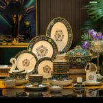 Household Style Enamel Bone China Tableware Set - Image 9