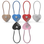Peach Heart Long Wire Rope Love Lock - Image 3