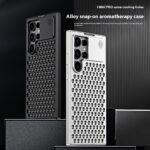 Spring Fastener Magnetic Suction Aluminum Alloy Heat Dissipation S24ultra Phone Case