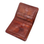 First Layer Cowhide Multiple Card Slots Skeleton-skin Vertical Mini Wallet - Image 2