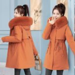 Women's Mid-length Slim Fashion Cotton-padded Jacket - Image 4