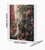 Cute Christmas Advent Cat Countdown Acrylic Calendar - Image 2