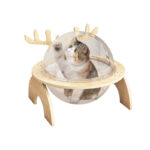 Antlers Cat Nest Four Seasons Universal Pet Supplies Chamfer Space Capsule Solid Wood Cat Bed - Image 5