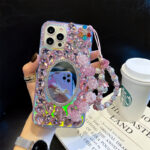 Fashionable And Creative Diamond-encrusted Mirror Phone Case